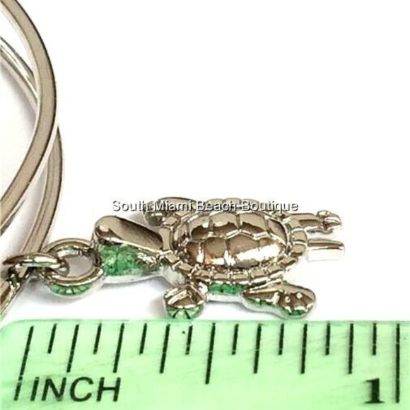 Turtle Charm Bracelet Silver Plated Beach Island Wire Nautical Island Sea Life - Picture 9 of 10